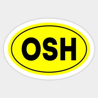 OSH Airport Code Wittman Regional Osh Kosh USA Sticker